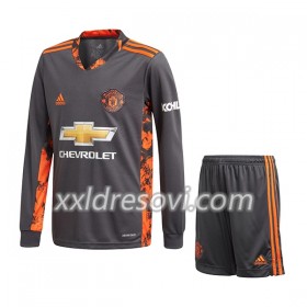 Manchester United Golmanski Domaći Dječji Komplet Dresovi za Nogomet 2020-2021 Dugim Rukavima (+ kratke hlače)